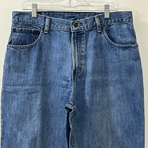 LL Bean Mens Denim Blue Jeans Straight Leg Classic Fit Medium Wash Size  36 X 29 - Picture 4 of 11